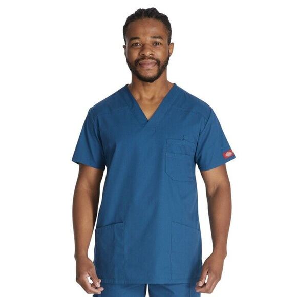 Dickies | Caribbean Blue Men’s Multipocket Signature EDS Shirt Size Small - Picture 1 of 9